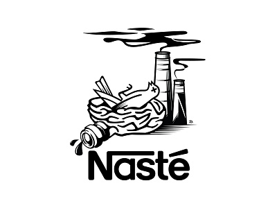 Nasté bird branding deforestation design environment global warming globalwarming icon illustrator lettering logo logo a day logo challenge logo change nest nestle nestle logo palm oil pollution vector