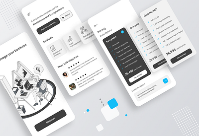 Daily UI #30 - Pricing blackandwhite business clean design dailyui dailyui 030 dailyuichallenge illustration interaction management minimal mobile app mobile ui prices pricing pricing page pricing plan saas saas app ui uidesign