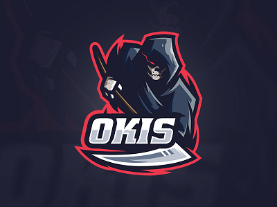 Okis Reaper illustrator logo mascot reaper