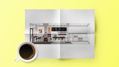 Coffee House aesthetic art art direction artwork bar coffee coffeeshop concept design studio fit out furniture illustration illustrator interior interior architecture interior design look and feel space plan space planning visualisation