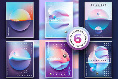 GENESIS Poster Templates abstract adobe branding color colorful colors design gradients graphic art graphic design graphics illustrator poster poster art poster design poster templates posters print prints templates