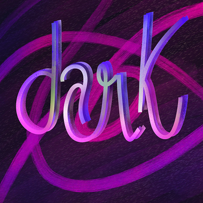 Dark design grainy illustration letter lettering procreate procreate app procreate art