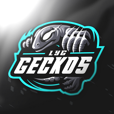 LYG Geckos - Lizard / Reptile Sports Mascot Logo Design character esports gaming gecko graphic design lizard logo design mascot mascot logo salamander sports