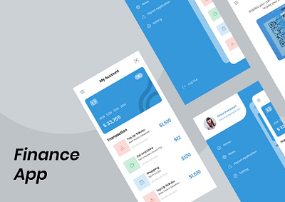 Finance App app branding design flat illustration illustrator minimal ui ux web