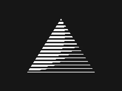 Triangle eclipse illustration logotype mark minimal symbol triangle