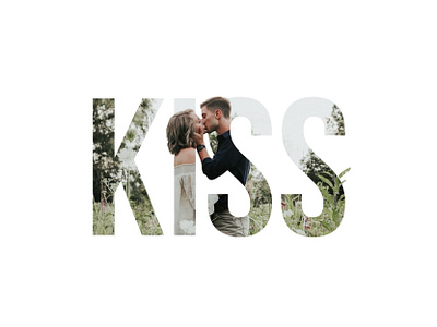 Kiss portrait art artwork creative design digital art graphic design inspiration photoshop portrait portrait art typography word art