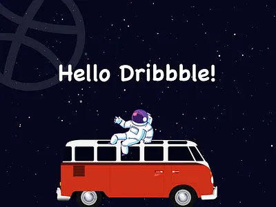 Hello, Dribbble! 1stshot 3d art ball debut design hello illustration illustrator invite logo minimal ui ux