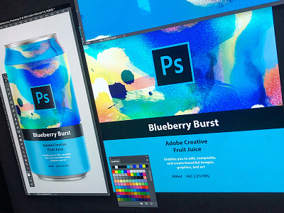 Adobe Creative Fruit Juice | Blueberry Burst adobe adobe creative suite adobe photoshop adobe photoshop cc can can mockup drink illustration juice logo packaging packaging design packagingdesign