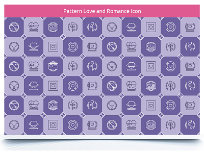 Pattern Love & Romance Icon decoration design heart icon illustration love pattern romance romantic seamless set shape sign symbol valentine vector