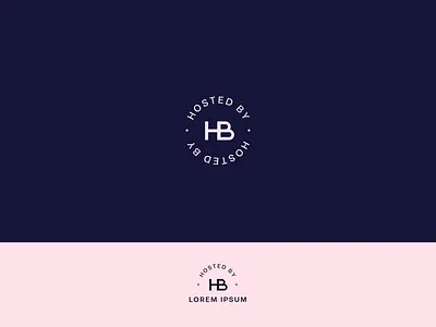 Hosted By adobe illustrator branding circle logo dm sans feminine hb hosted by icon logo logo design logo design branding logo design concept logotype lorem ipsum minimal minimalist logo modern modern logo monogram logo typography