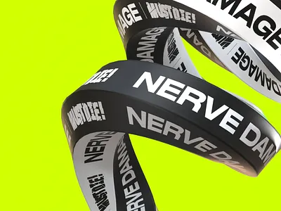 Gosmow - Nerve Damage 3d 3d art 3d artist color everyday font gradient illustration octane poster poster art type typeface typography