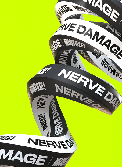 Gosmow - Nerve Damage 3d 3d art 3d artist color everyday font gradient illustration octane poster poster art type typeface typography