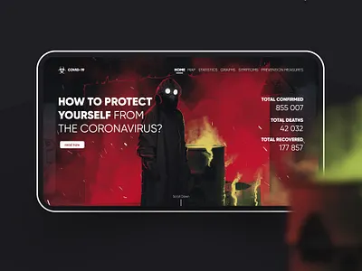 Covid-19 — Website Concept art coronavirus covid covid19 design illustration logo tilda ui web website