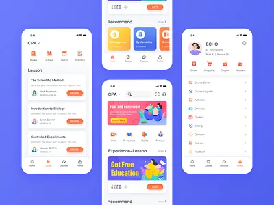 Education App Design app ui