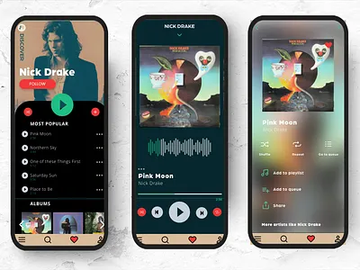 DailyUI - 009 - Music player app app design daily ui 009 daily ui challenge dailyui dailyui 009 dailyuichallenge design mobile music app pattern ui ux