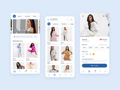 Shop women's clothes app app application daily ui fashion flat minimal ui