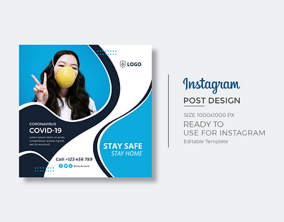 Instagram Post Design ads banner coronavirus cover cover design covid19 crative facebook graphic design instagram instagram banner instagram stories post social social media social network