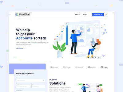 Accounting Firm Website & UI/UX Design accounting illustration minimal ui ui ux ui design uidesign uiux uxdesign webdesign website