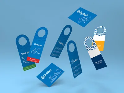 Costa Crociere - cabin materials blue brand branding cabin corporate identity costa cruise cruise graphics hanger identity illustration sea ship ships wave