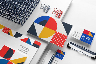 Identity Design for 'Acadia Art School' art branding design graphic identity school