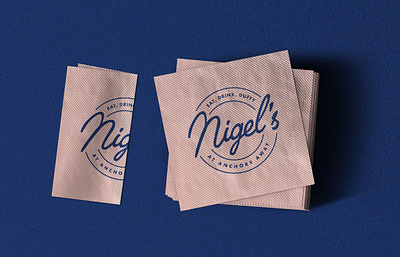 Restaurant logo design, cafe branding, napkin napkin