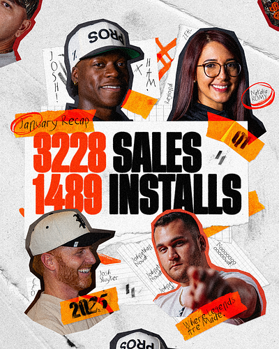 Solar Pros - January 2025 Recap Graphic branding d2d design digital freedom forever graphic graphic design graphics instagram paper paper rip sales social media solar solar pros sports