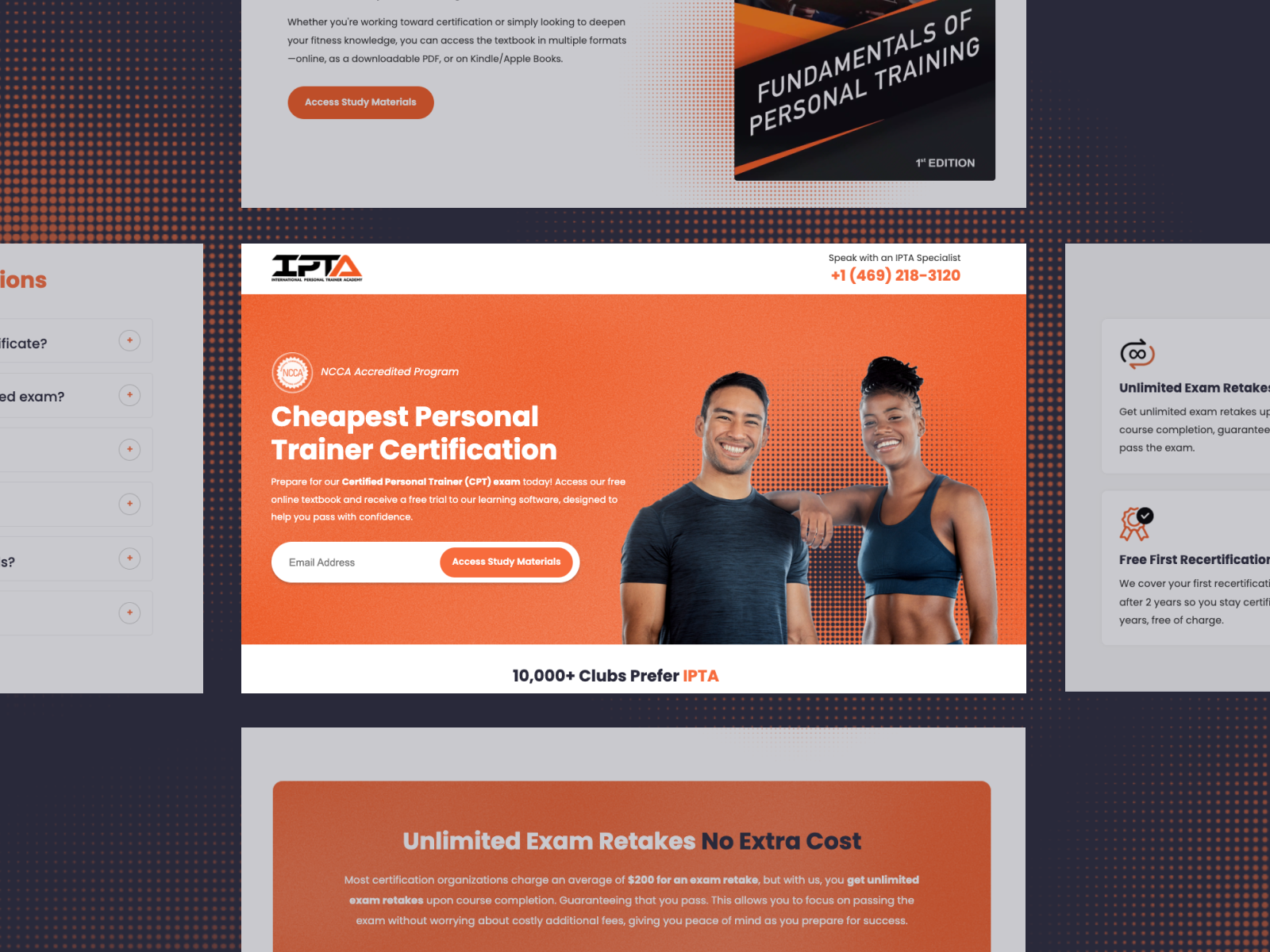 Example of IPTA | Landing Page