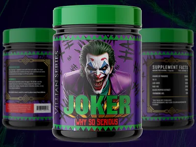 Joker - Chaos Unleashed | Supplement Packaging Design supplement mockup