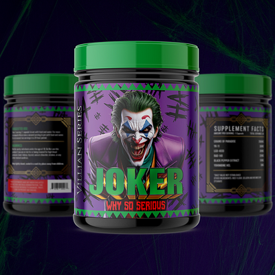 Joker - Chaos Unleashed | Supplement Packaging Design supplement mockup