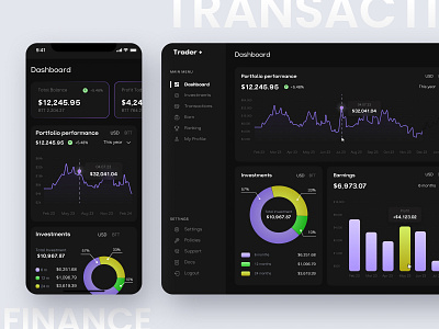 Trader+ cryptoinvestmentui design financialanalyticsdesign financialgrowthapp financialportfolioapp graphic design investmentanalyticsapp investmenttrackingui nvestmentdashboardui portfolioperformanceui stockmarketui ui user experience uxui wealthmanagementui