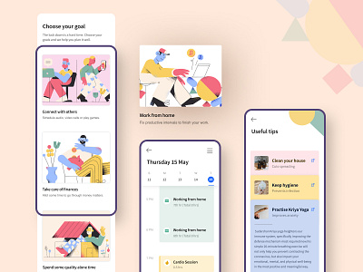 Scheduler App 2020 2020 trend behance branding calendar corona design designer dribbble graphic design illustration inspiration responsive design scheduler ui uidesign uiux userinterface ux uxdesign