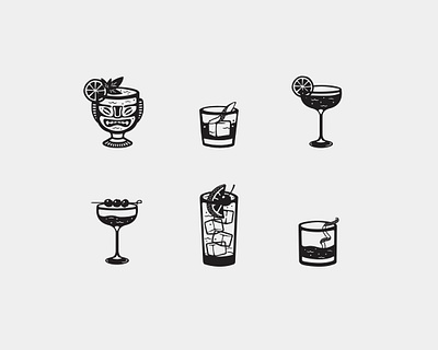 Cocktails alcohol cherry cocktail bar cocktails drinks drinks menu gimlet illustration lemon mai tai manhattan old fashioned orange recipe sazerac tom collins