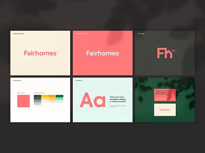Fairhomes brand brand guidelines branding design home house identity logo minimal monogram real estate real estate branding smart wordmark wordmark logo