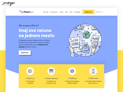 Finances & Bills Website blue finance illustrations minimal moye moyedesign pastel typography ui ui design ux website yellow