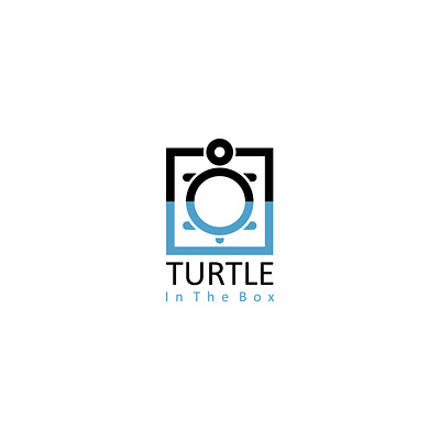 Turtle In The Box logo design simple logo turtle