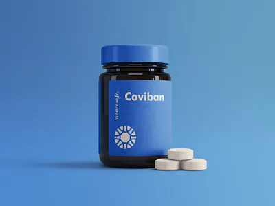Coviban : First Vaccine for Corona virus | COVID-19 brand branding circles corona coronavirus covid19 flower of life globe logo medical medicine minimal packing safe ui ux vaccine virus world