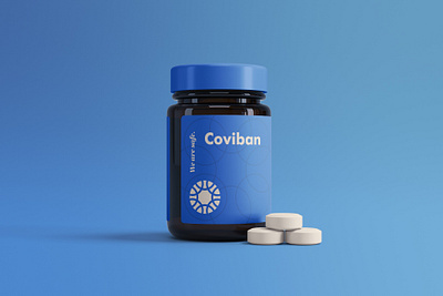 Coviban : First Vaccine for Corona virus | COVID-19 brand branding circles corona coronavirus covid19 flower of life globe logo medical medicine minimal packing safe ui ux vaccine virus world