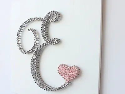 Minimal Decor, Living Room Wall Decor, Monogram Letter Art design home decor interior design kitchen minimalism minimalist minimalist logo monogram monogram design string art typography wall art wall decor