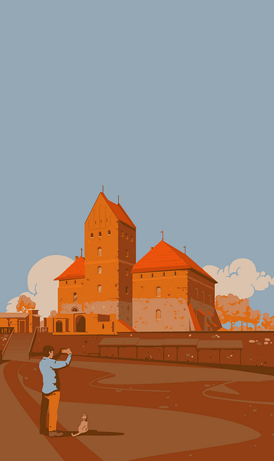 Trakai, Lithuania adobeillustrator artwork castle design digitalart drawing drawingart europe graphicdesign illustration illustrator lithuania orange trakai travel traveling vector vector art vectorart vectorartist