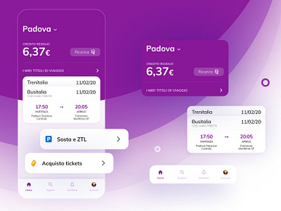 UX redesign - MyCicero application app app design color components concept app concept design design flat hours minimal park parking parking app purple redesign concept ticket ticket app travel ui ux