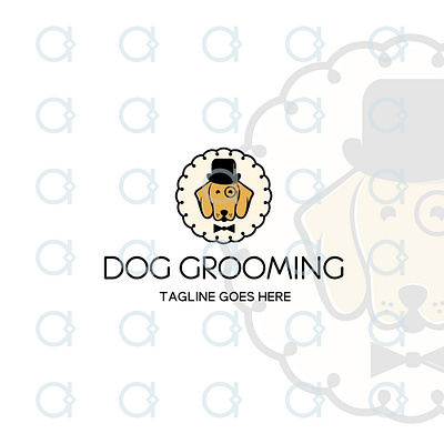 Dog Grooming Logo brand identity branding design design dog elegant fashion graphic designer groom groomer grooming hound logo luxury pet salon template vet
