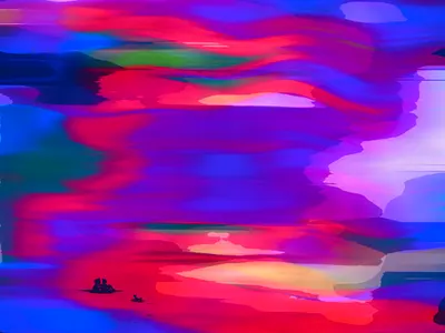 Sunseters 2d art abstract design illustration sunset