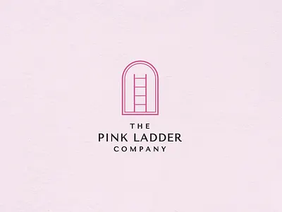 The Pink Ladder Company Logo branding business card construction design home identity letterhead logo print real estate renovation
