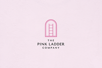 The Pink Ladder Company Logo branding business card construction design home identity letterhead logo print real estate renovation