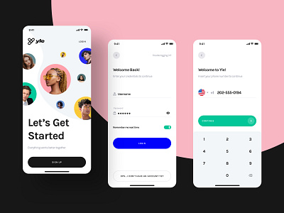 Onboarding - Yle UI Kit app design interface login mobile onboarding password phone number screen signing signup sketch splash ui ui kit ui8 unsplash user experience user interface ux