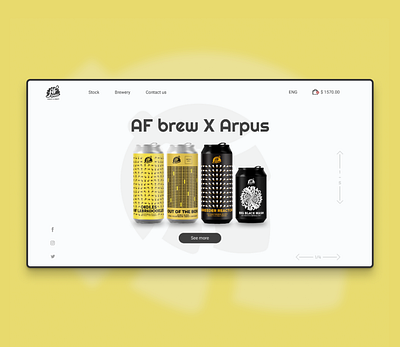 AF Brew promo page concept design graphic illustration mainpage page product promo typography ux uxui uxuidesign web web design webdesign website website design