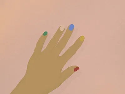 Nail Art digital illustration finger nails nail art nail polish procreate