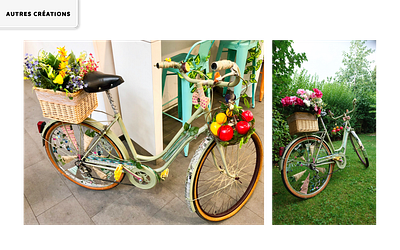 Bicycle Decoration arts and crafts bicycle collage decoration design handmade