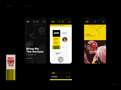 rock radio mobile pages 2020 design maximum metal mobile mobile ui music radio radio station rock ui web