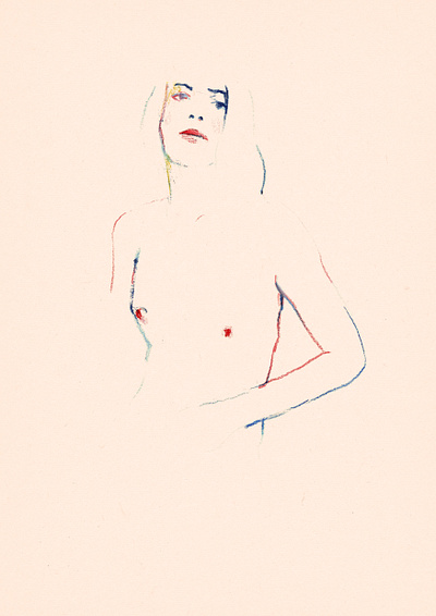 01042020 color design editorial illustration inspiration lines pencil drawing portrait watercolor woman